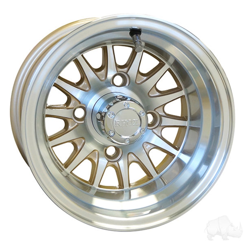 RHOX Phoenix, Machined w/ Pearl w/ Center Cap, 10×7 ET-15.5