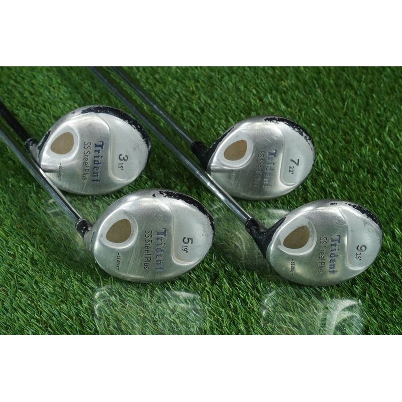 TRIDENT SS STEEL PLUS WOODS SET 3W+5W+7W+9W SS ALLOY STIFF FLEX RH ~ W@W!!