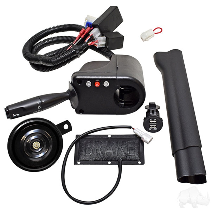Complete Turn Signal Kit with Brake Pad, 12V, Club Car Tempo, Precedent PN# LGT-T4B1P