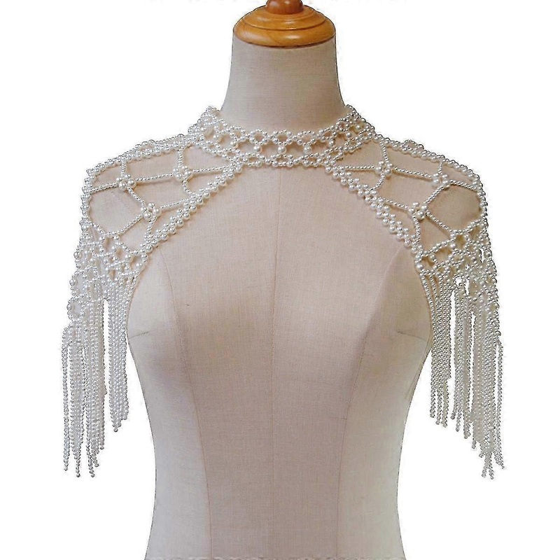 Exaggerated Pearl Shawl Qipao Dress Accessory – Unique Neck & Shoulder Chain Necklace for Performance Clothing & Body Jewelry From Europe &