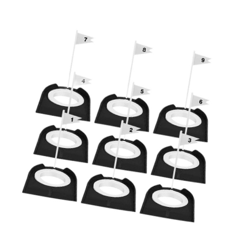 Golf Putting Cups Flags Golf Putting Hole Cup for Office Home Men Woman Kids 9pcs