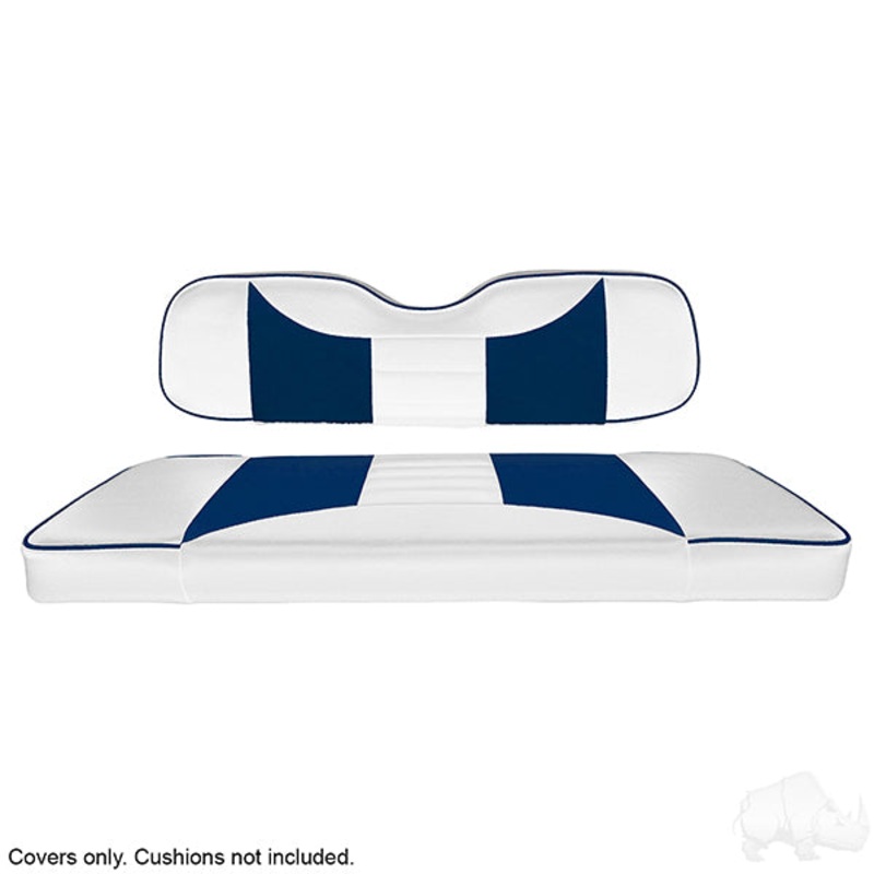 RHOX Rhino Cover Set, Rally White/Blue PN# SEAT-001WBL-R-CV