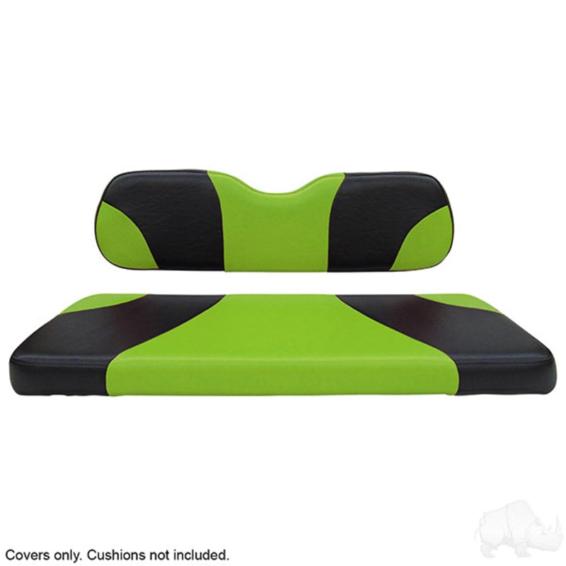 RHOX SS Cover Set, Sport Black/Green, E-Z-Go TXT 96+ PN# SEAT-711BG-S-CV