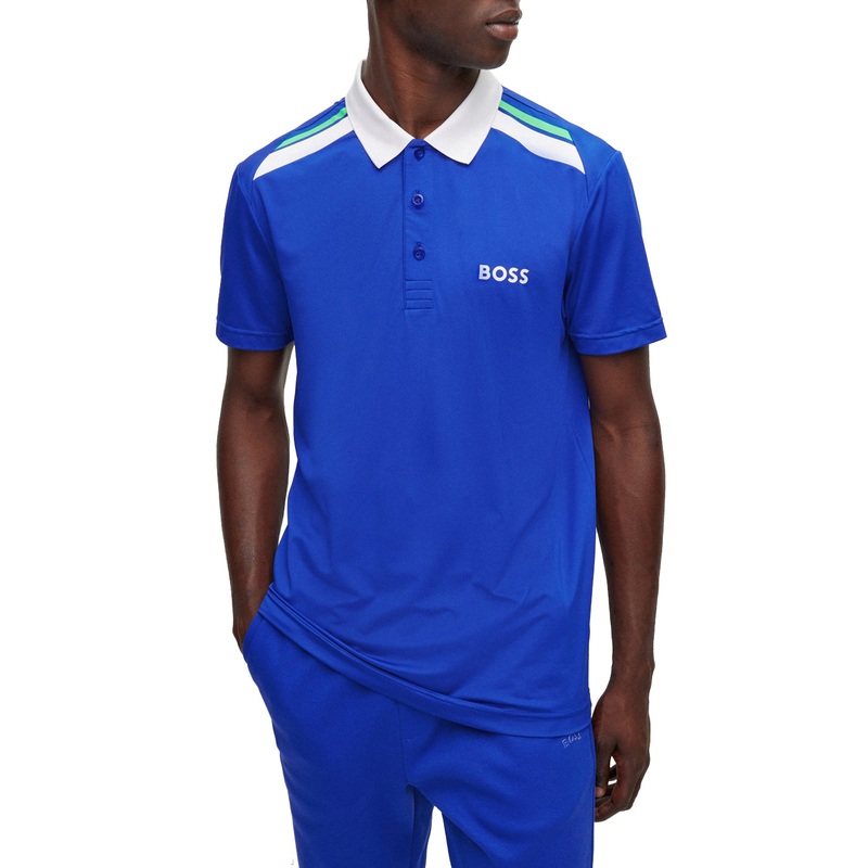 BOSS Paddytech Polo Golf Shirt – Medium Blue