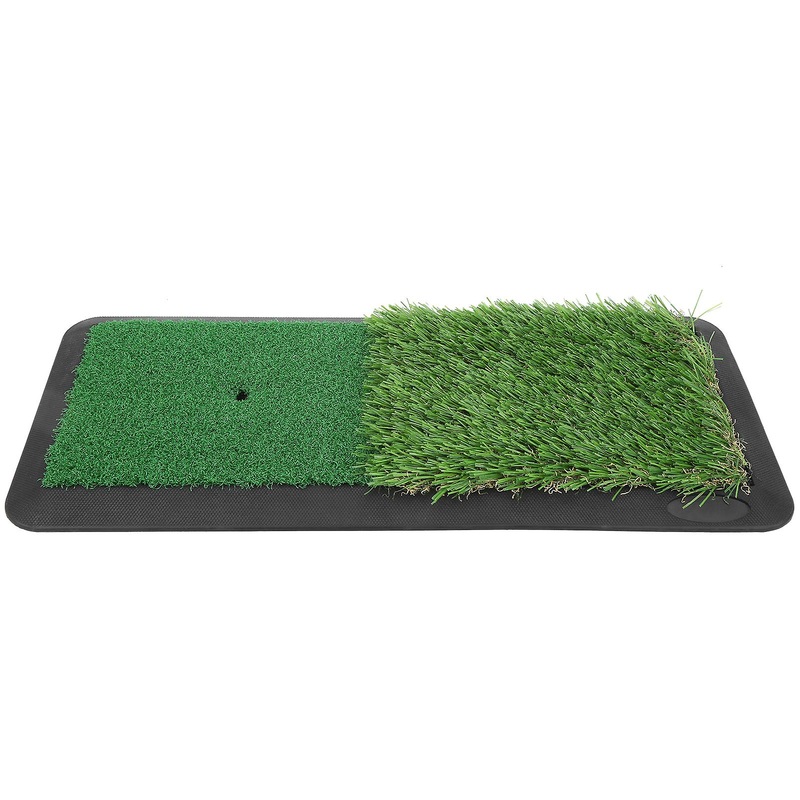 Dual-Purpose Golf Practice Mat with PP Grass & Rubber Base for Indoors or Outdoors