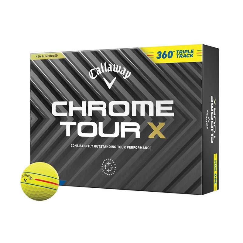 Callaway Chrome Tour X 360 Triple Track Golf Balls – Yellow – 2024