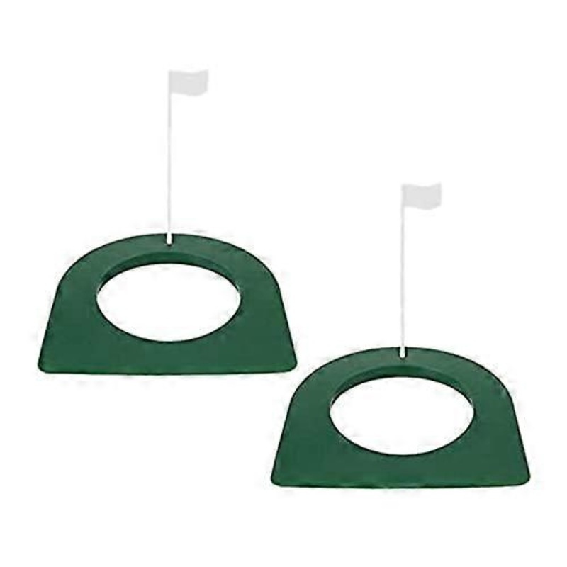 2 Pieces Golf Putting Cup and Flag Golf Putting Hole Practice Aids with Flag for Golf Putting Training Mat Ref: 5915