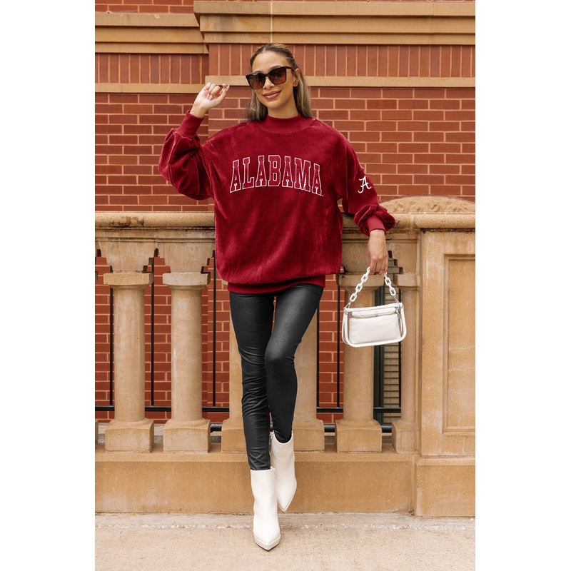 ALABAMA CRIMSON TIDE MAKE A MOVE MOCK NECK CHENILLE PULLOVER