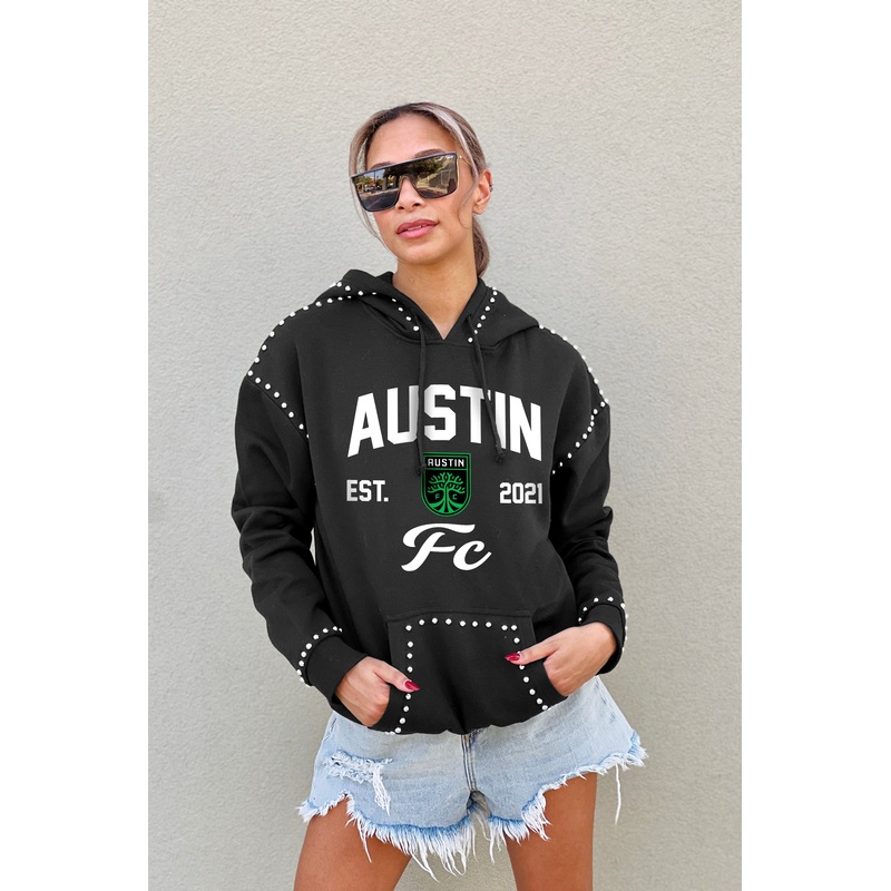 AUSTIN FC Here For It Studded-Detail Fleece Hoodie
