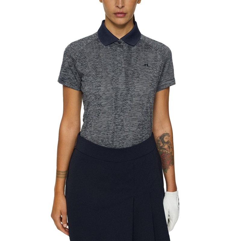 J.Lindeberg Women’s Minnie Golf Polo Shirt – Navy Melange