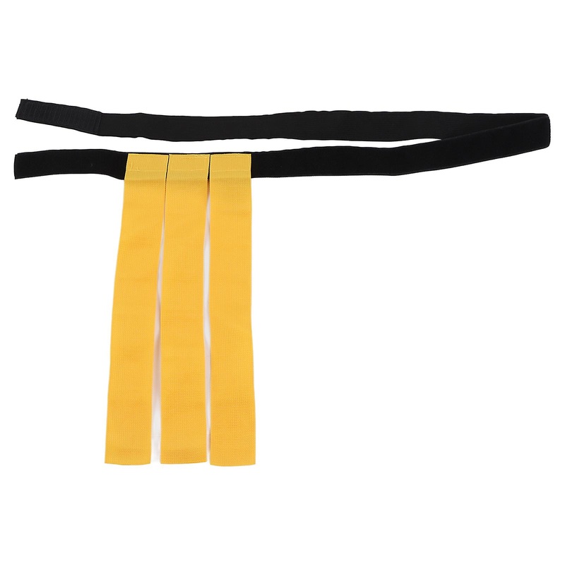 Football Waist Belt Flag Competition Training Waistband Flag Outdoor Sports Pulling Ribbon Yellow