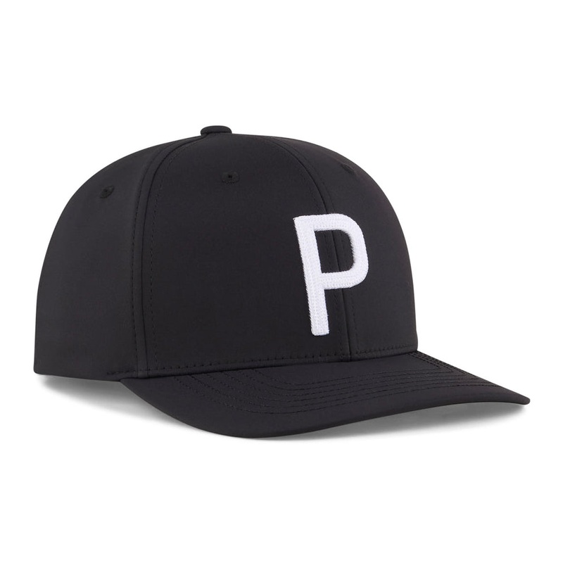 Puma Heritage P Golf Cap – Puma Black/White Glow
