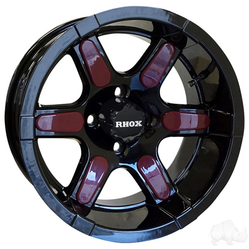 RHOX RX262, Black w/ Center Cap, 14×7 ET-25