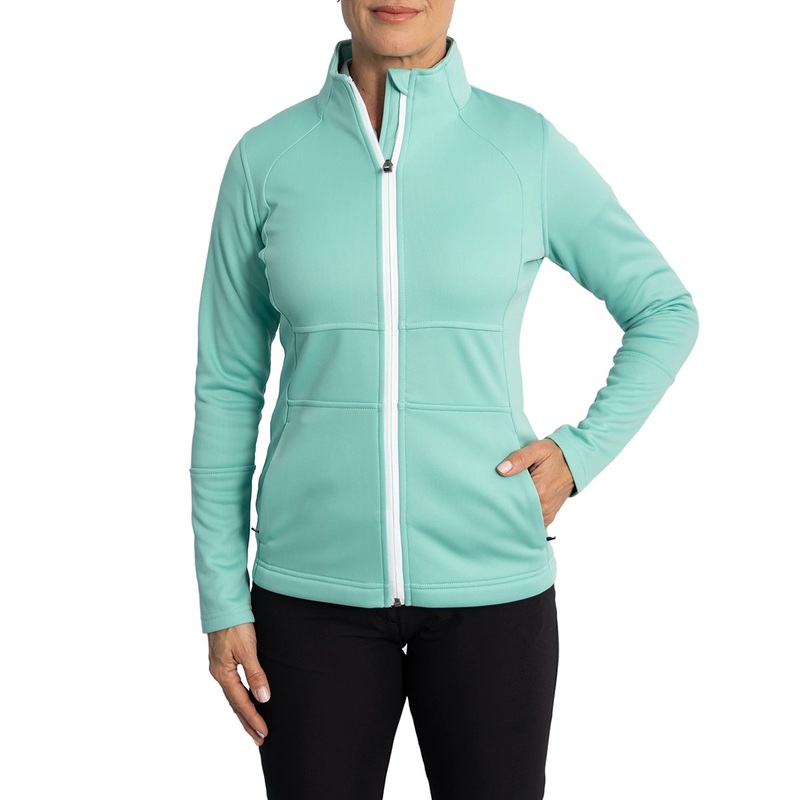 Sunderland Women’s Nira Thermal Panelled Fleece Water Repellent Golf Jacket – Mint