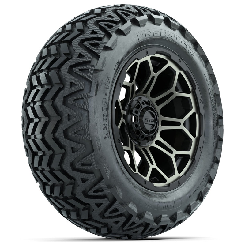 Set of (4) 14 in GTW Bravo Wheels with 23×10-14 GTW Predator All-Terrain Tires PN# A19-498