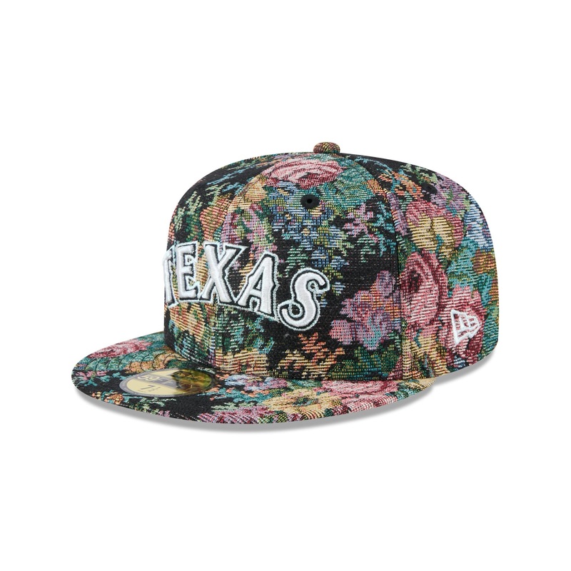 Texas Rangers Jacquard Pattern 59FIFTY Fitted Hat