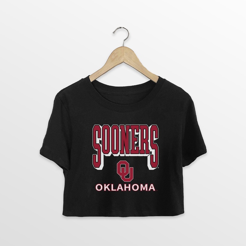OKLAHOMA SOONERS PURE VICTORY CLASSIC CROP TEE