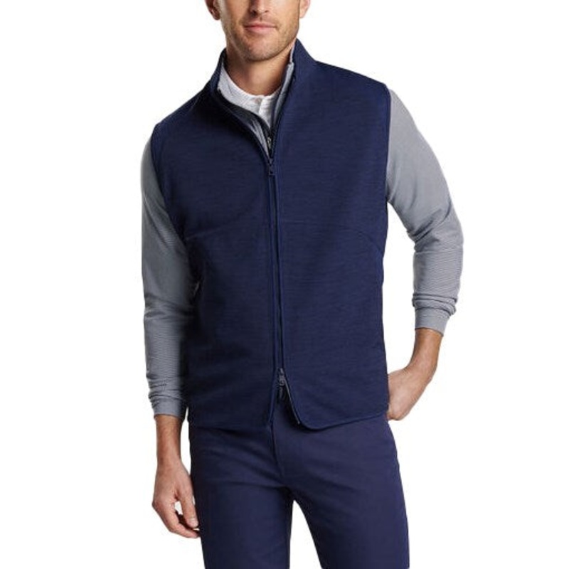 Peter Millar Vista Hybrid Full-Zip Golf Vest  – Navy