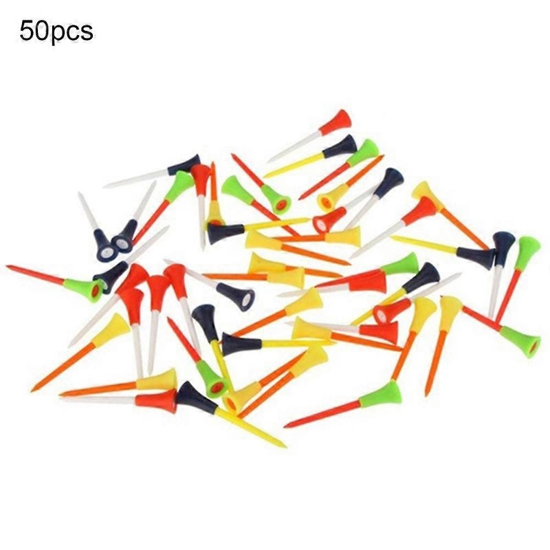 QingHai 50Pcs/Set 83mm Durable Golf Tees Cushion Top Ball Holder Training Accessories