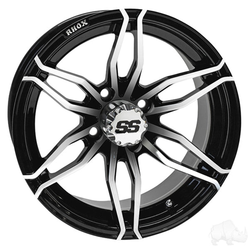 RHOX RX378. Machined Black, 14×7 ET-25