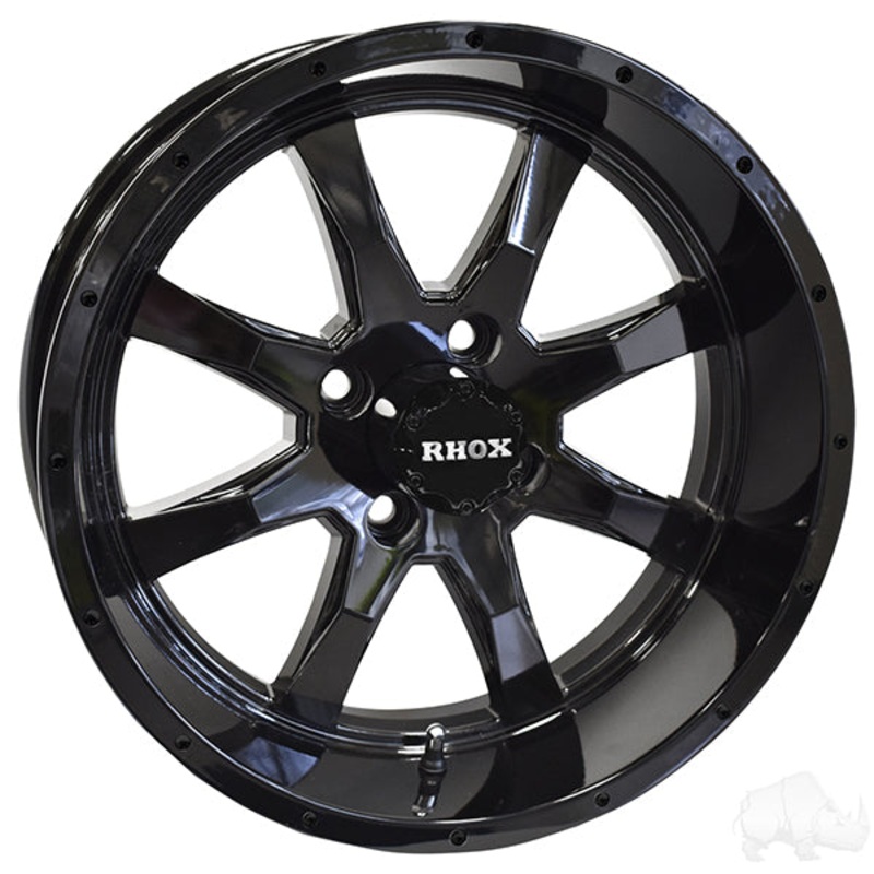 RHOX RX375, Gloss Black, 15×6, ET-15 PN# TIR-RX375-B