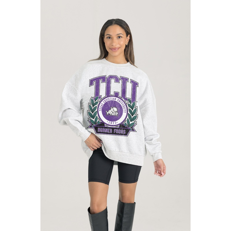 TCU HORNED FROGS Heritage Fleece Crewneck Pullover