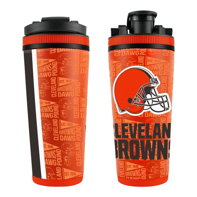 WinCraft NFL Cleveland Browns Stainless Steel 4D Ice Shaker – 26 oz