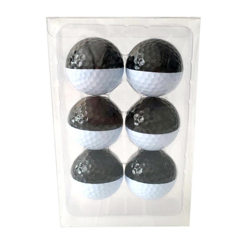 6pcs Golf Ball for Match Practice Play Golfer Gift Black White