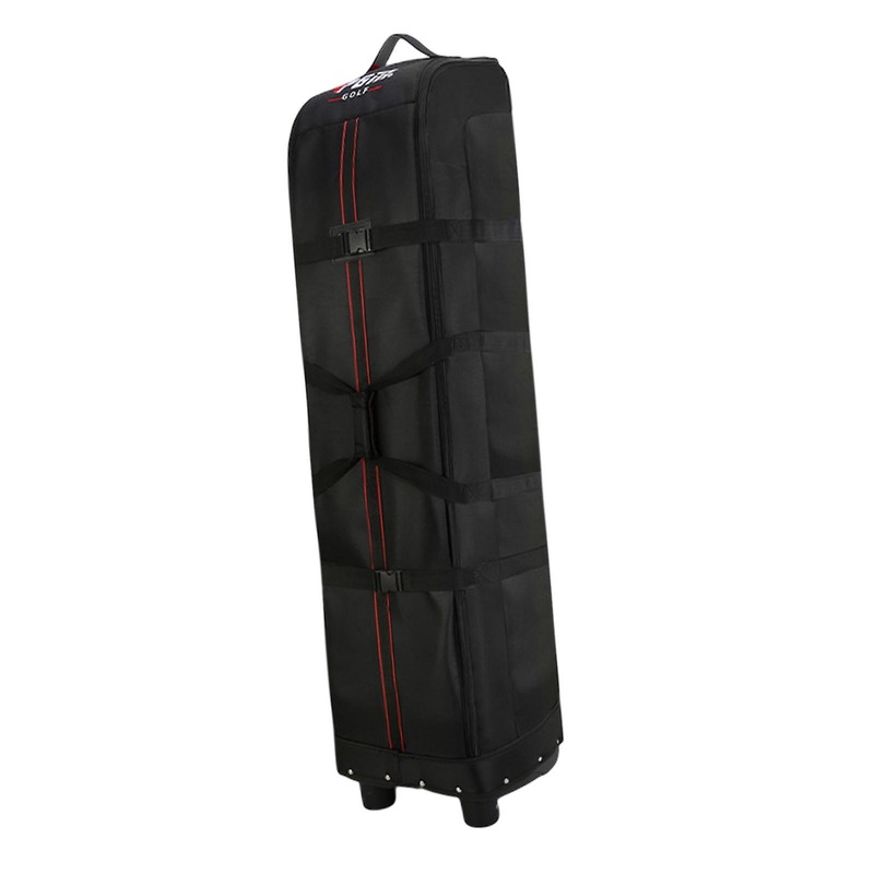 Golf Travel Bags with Wheel Universal Detachable Folding Waterproof Club Bag black
