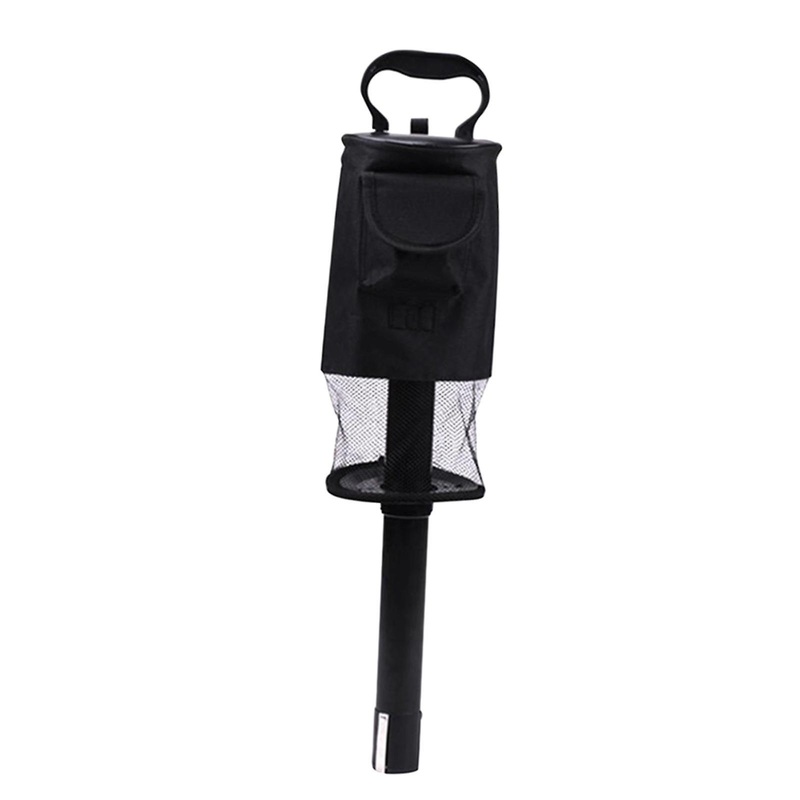 Portable Golf Ball Retriever Zipper Pick Up Removable Tube Bag Blue