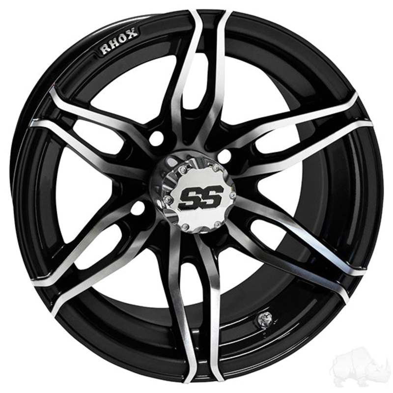 RHOX RX377, Machined Black, 12×7 ET-25