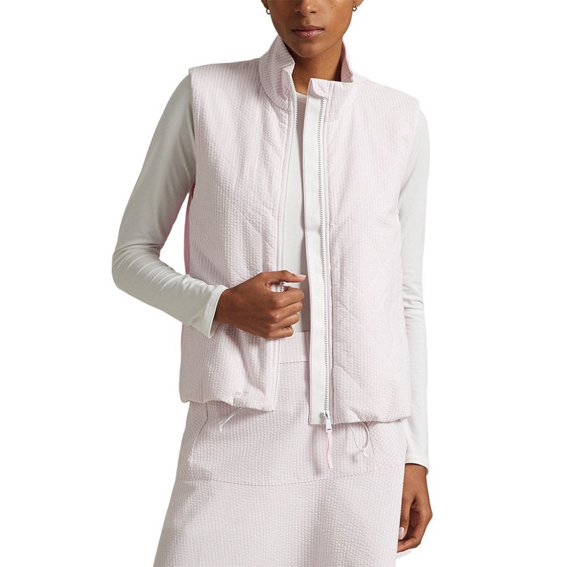RLX Ralph Lauren Women’s Quilted Hybrid Vest  – Garden Pink