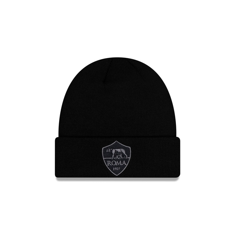 AS Roma Black Cuff Knit Hat|One Size