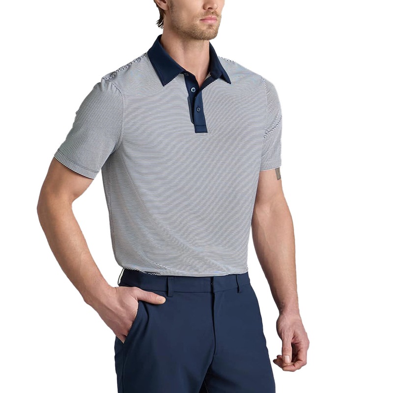 G/Fore Feeder Stripe Fine Tech Jersey Golf Polo Shirt – Twilight