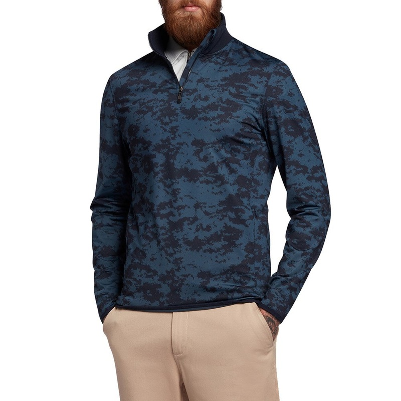 Lyle & Scott Tonal Eagle Seafoam 1/4 Zip Midlayer – Dark Navy/ Light Navy