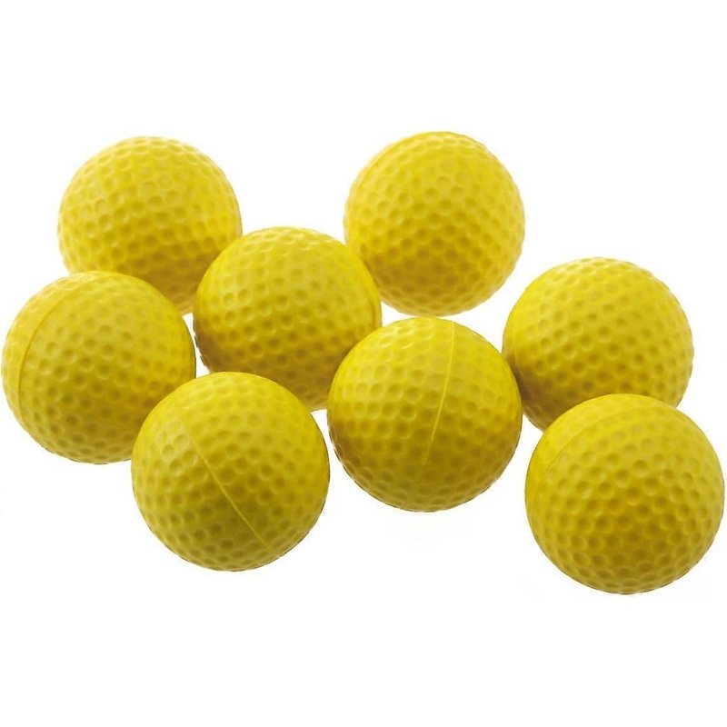 Practice Golf Balls Soft Dimpled Elastic Indoor Outdoor Training Soft Foam Golf Balls(Yellow,18Pcs)