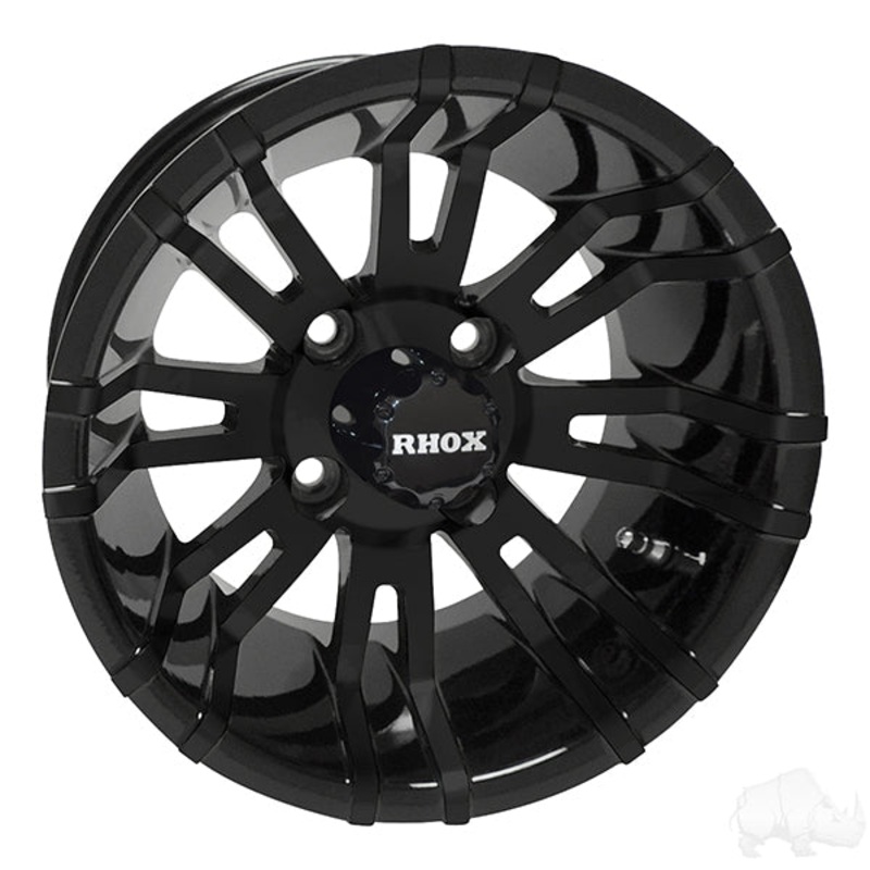 RHOX RX271, Black w/ Center Cap, 12×7 ET-25 PN# TIR-RX271