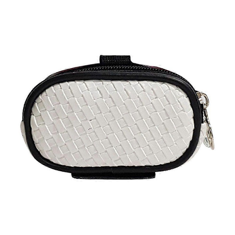 Durable Golf Ball Bag Zipper Golf Ball Container Golf Ball Pouch Golf Accessories Portable(1Pcs,White