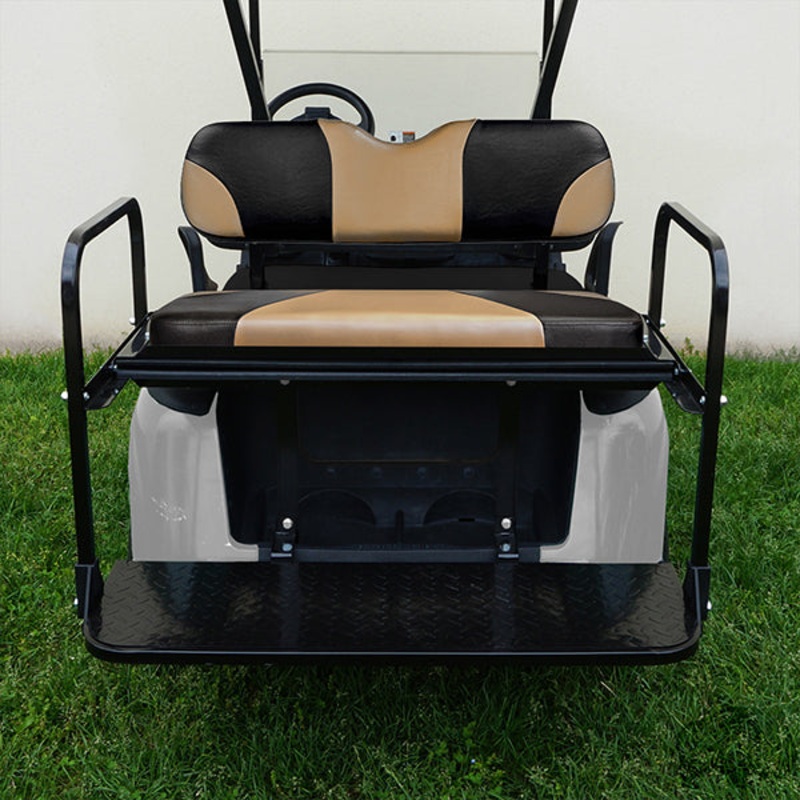 RHOX SS Seat Kit, Sport Black/Tan, E-Z-Go RXV 08+ PN# SEAT-761BT-S