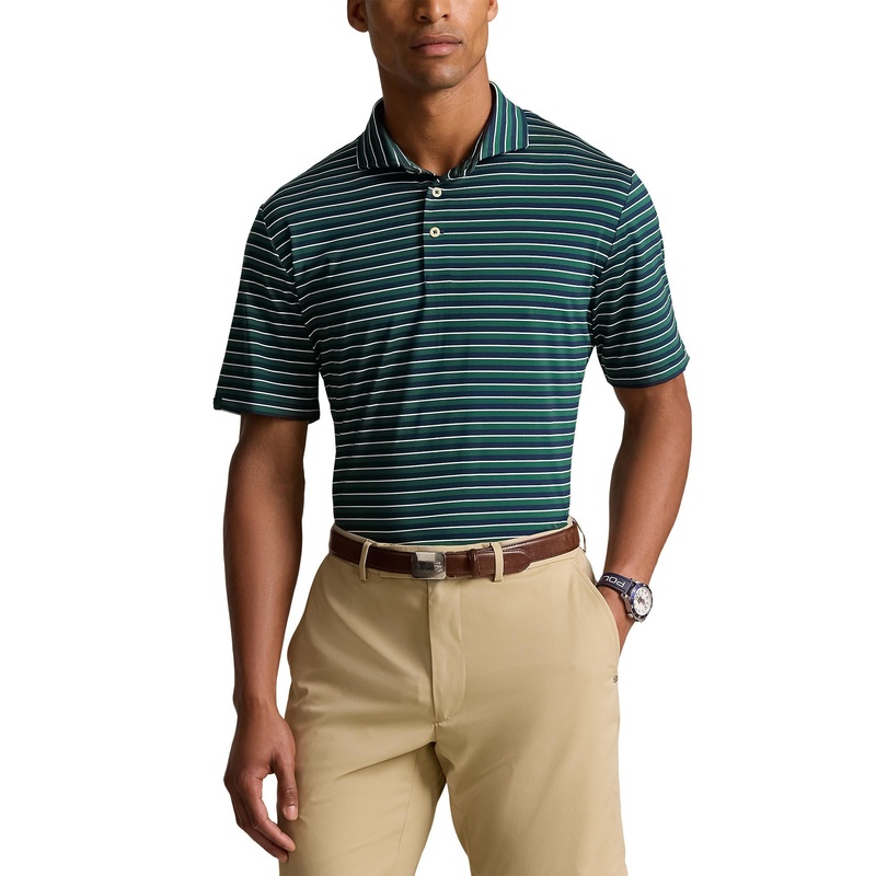 RLX Ralph Lauren Stripe Lightweight Airflow Golf Polo Shirt – New Forest Multi