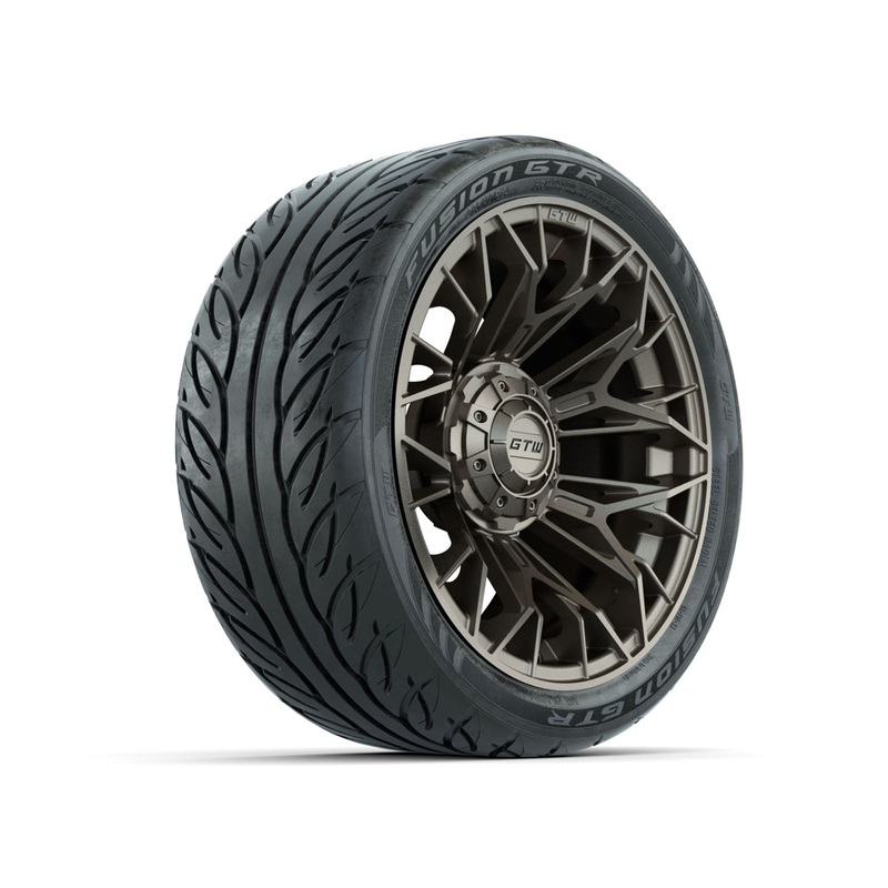 Set of (4) 14 in GTW Stellar Matte Bronze Wheels with 205/40-R14 Fusion GTR Street Tires PN# A19-794