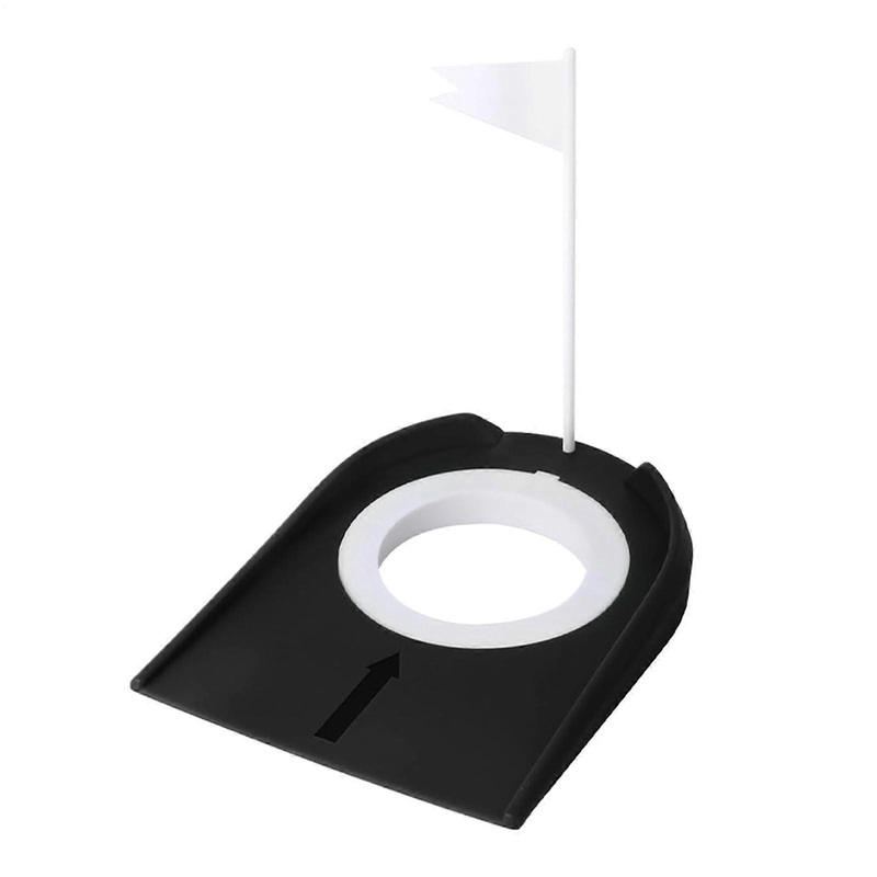 Golf Training Device with Flag for Putting Skills Black