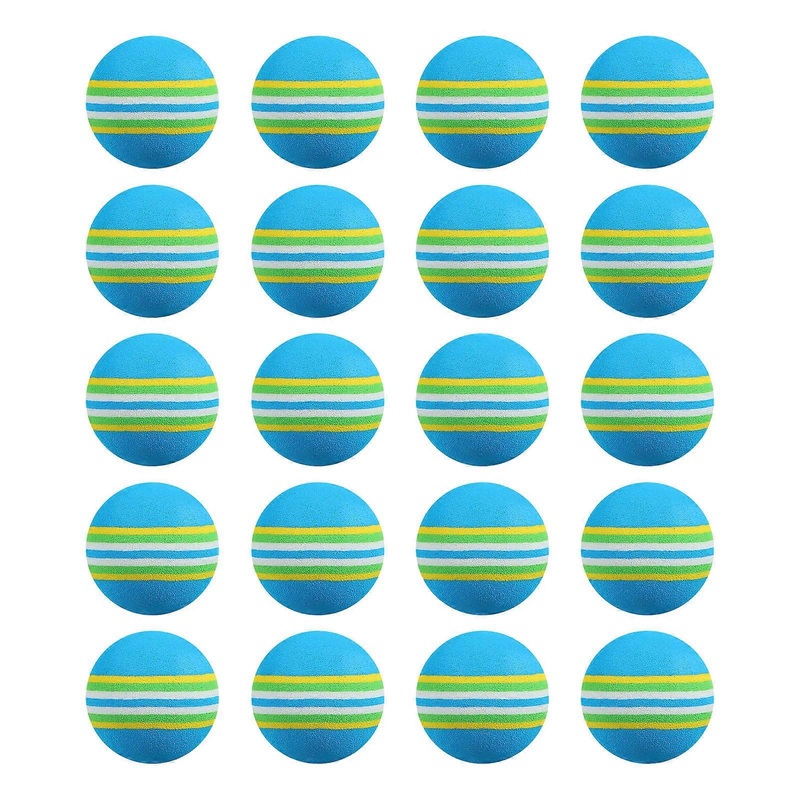 Indoor Practice Golf Balls WINOMO 20pcs EVA Training Balls Rainbow Color Design for Improvement Ball Lovers