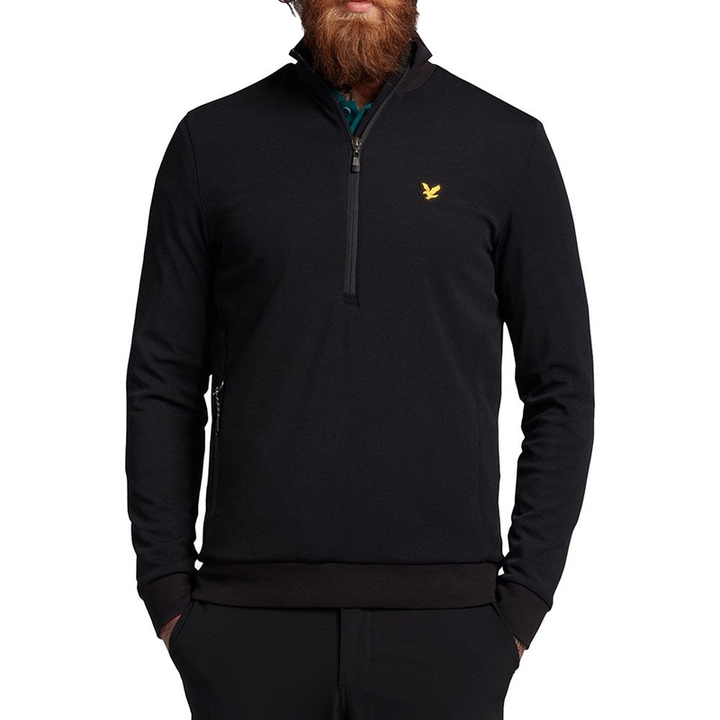 Lyle & Scott Golf Windshield 1/2 Zip Midlayer – Jet Black