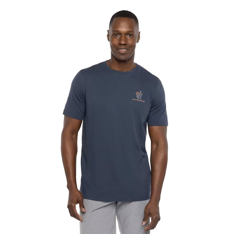 Travis Mathew Travel Blog Tee|Dress Blues|Small|Medium|Large|X-Large|XX-Large|XXX-Large