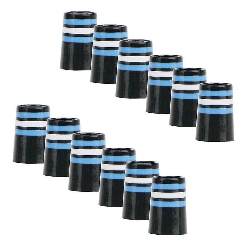 12Pcs Durable Golf Iron Ferrules for Taper Tip Iron Wedge Size .370 End Caps Blue White Black