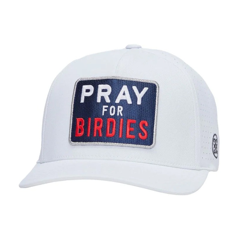 G/Fore Pray For Birdies Golf Snapback Cap – Snow