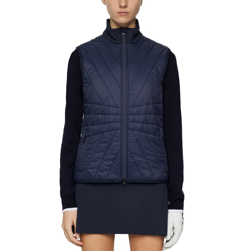 J.Lindeberg Women’s Holma Quilted Hybrid Golf Vest – JL Navy
