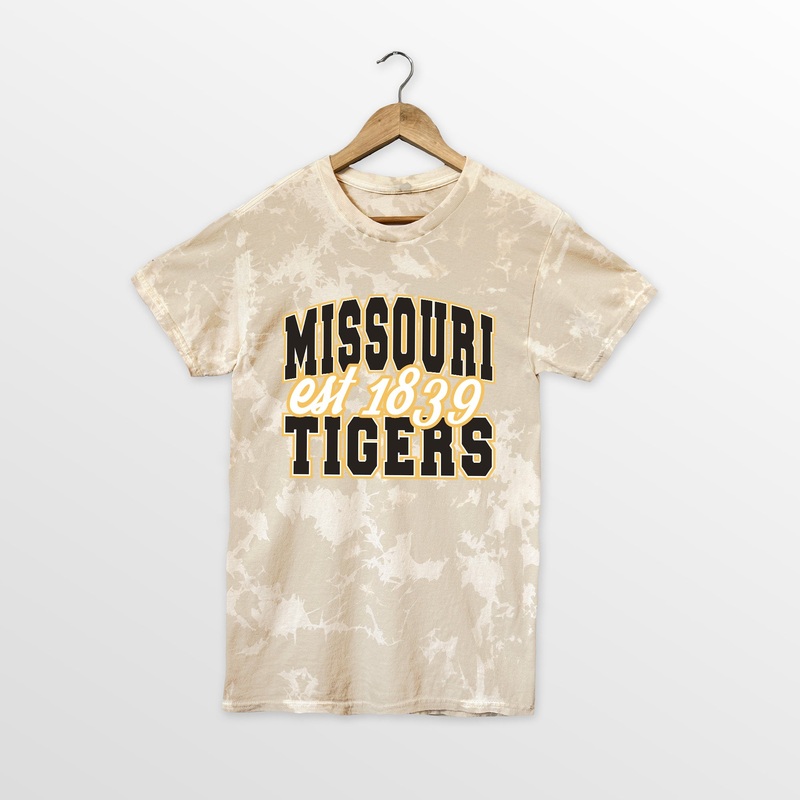MISSOURI TIGERS DEEP ROOTS BLEACH WASH TEE