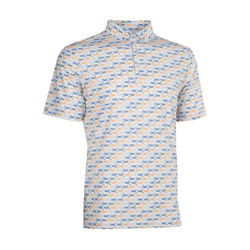 Straight Down Jet Setter Polo|White Provence|White Soft Pink|Small|Medium|Large|X-Large|XX-Large